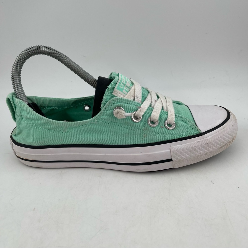 Converse Womens Shoreline Mint Green Canvas Slip-On Elastic Back Sneakers-SZ 5.5